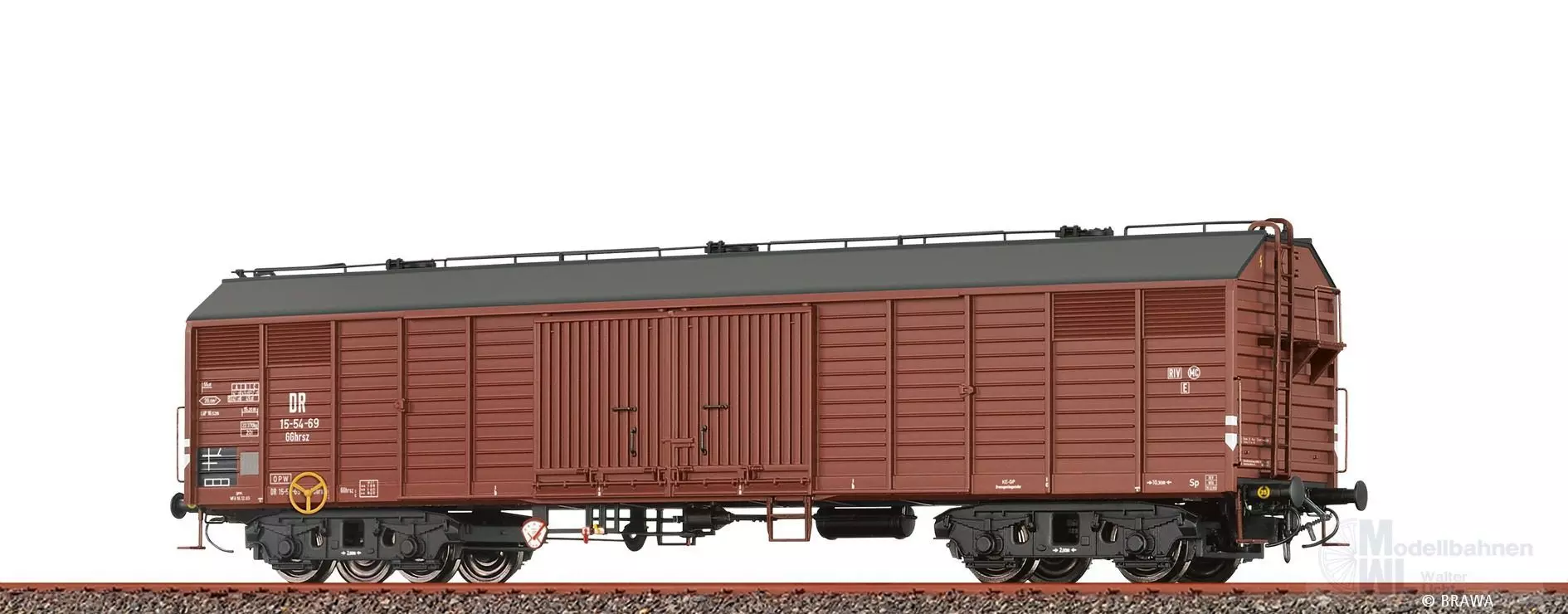 Brawa 50413 - Güterwagen gedeckt DR Ep.III GGhrsz H0/GL
