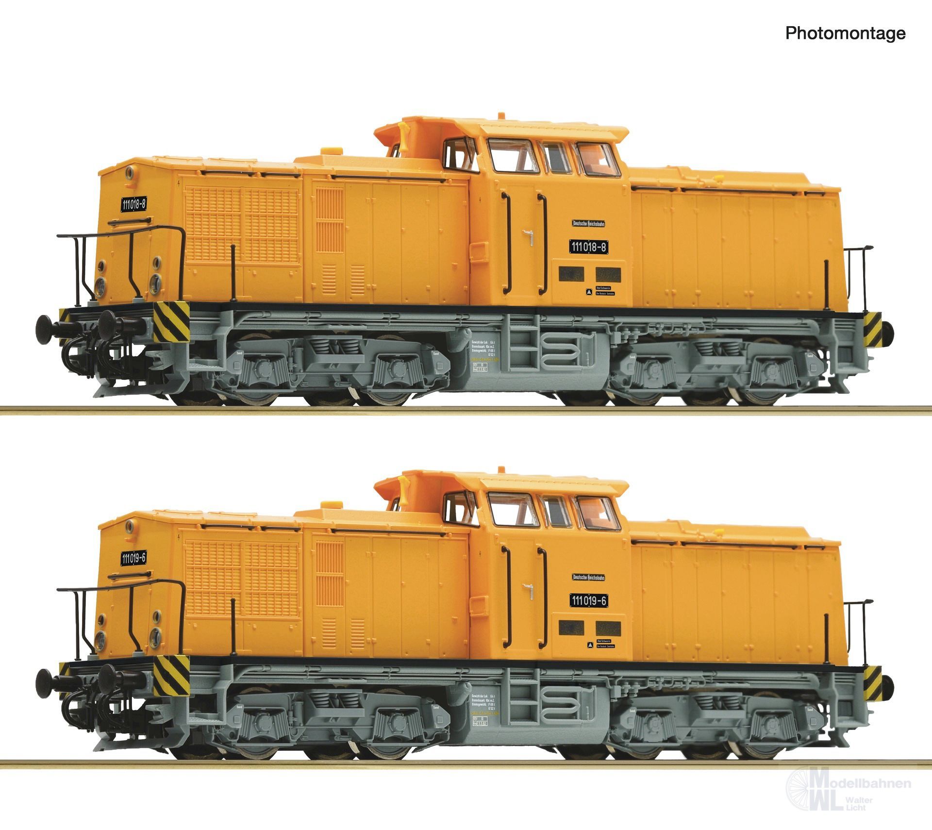 Roco 7390011 - Diesellok Set BR 111 DR Ep.IV 2.tlg. TT 1:120 Sound