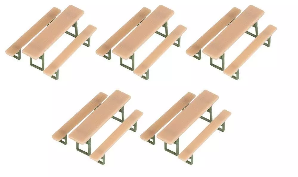 Faller 180963 - 5 Biertischgarnituren H0 1:87