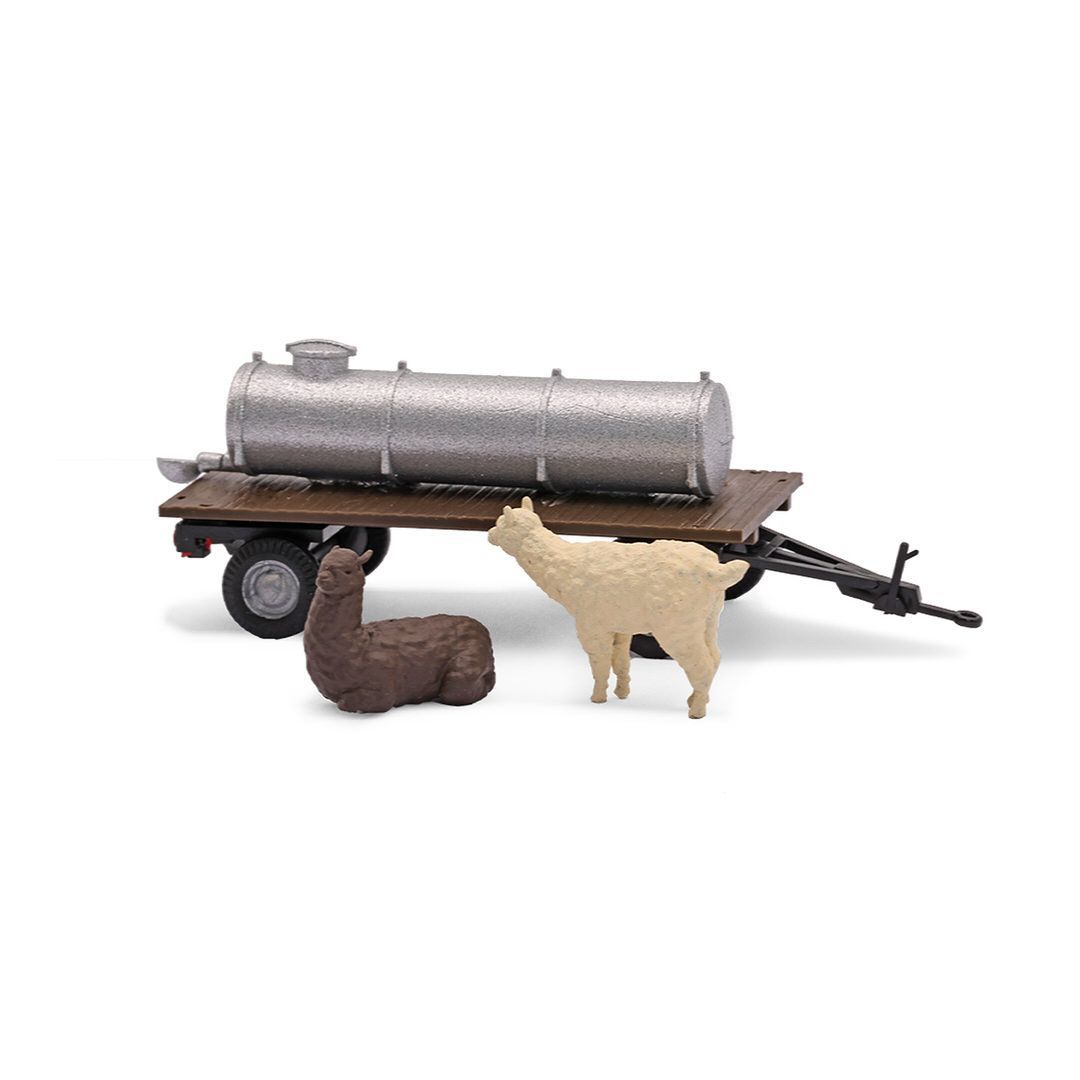 Busch 8282 - A-Set: Alpakas m.Wasserfass N 1:160