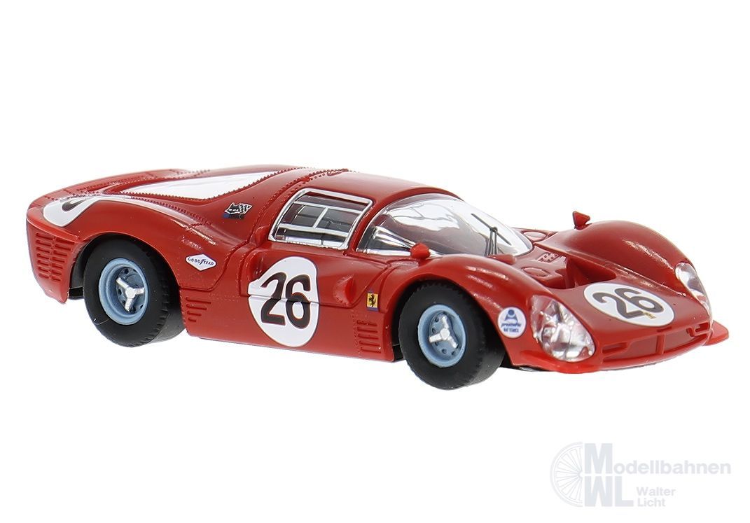 Brekina 22905 - Ferrari 412P 26 3.Platz Daytona 1967 Rodriguez/Guichet H0 1:87