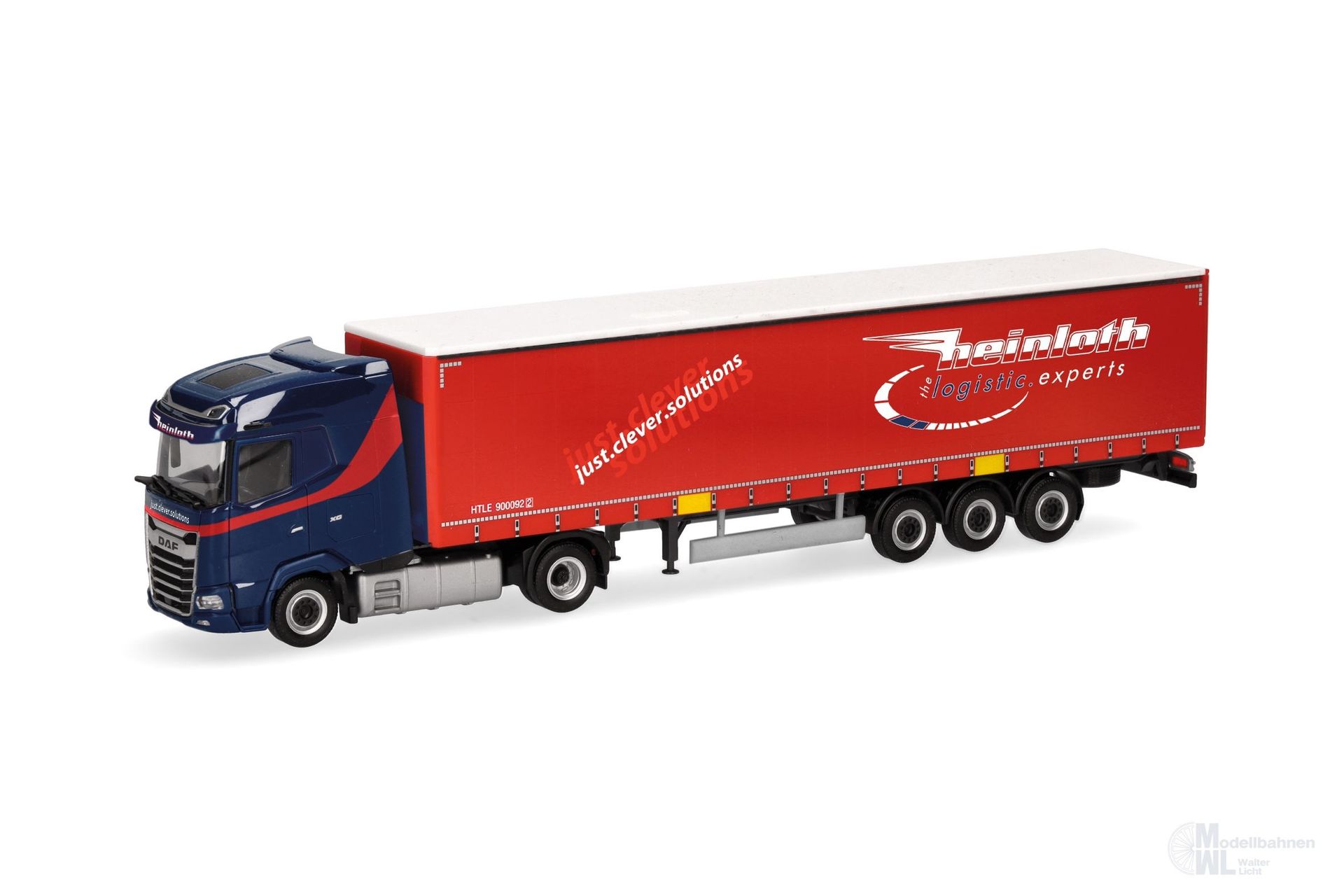 Herpa 319881 - DAF XG Gardinenplanen Sattelzug Heinloth H0 1:87
