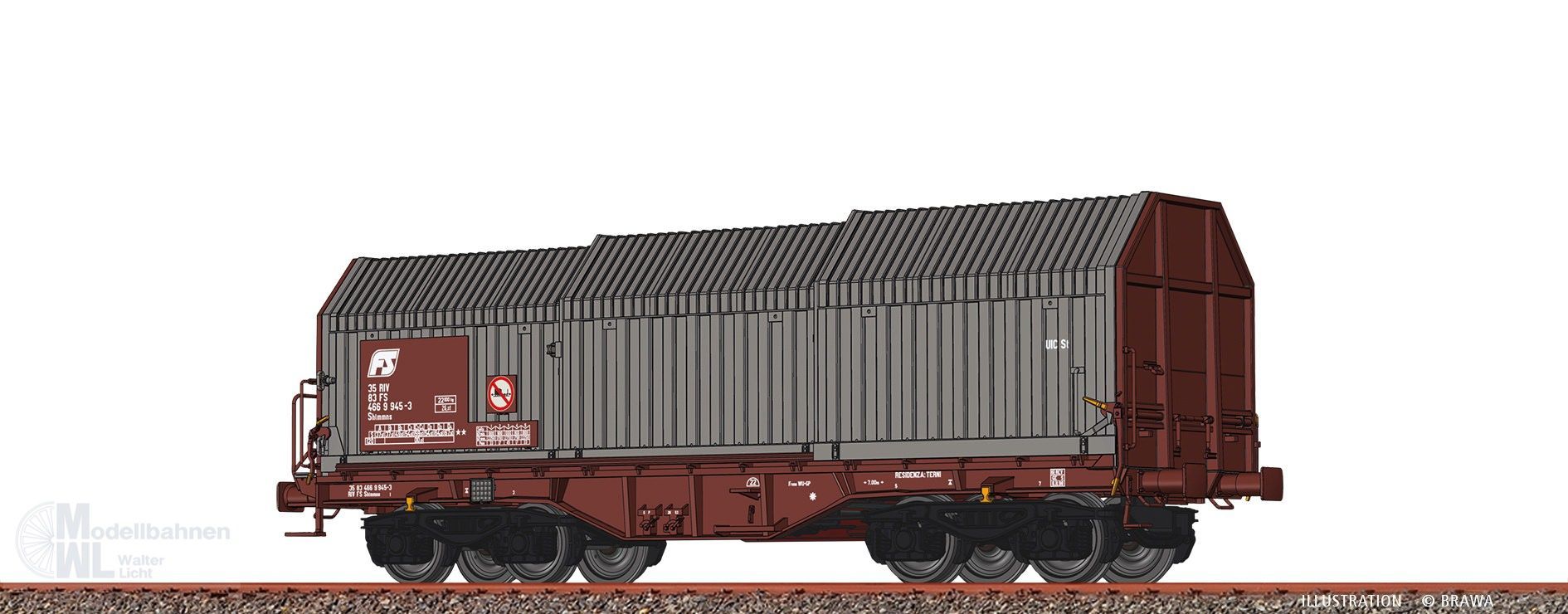 Brawa 51011 - Teleskophaubenwagen FS Ep.V Shimmns H0/GL
