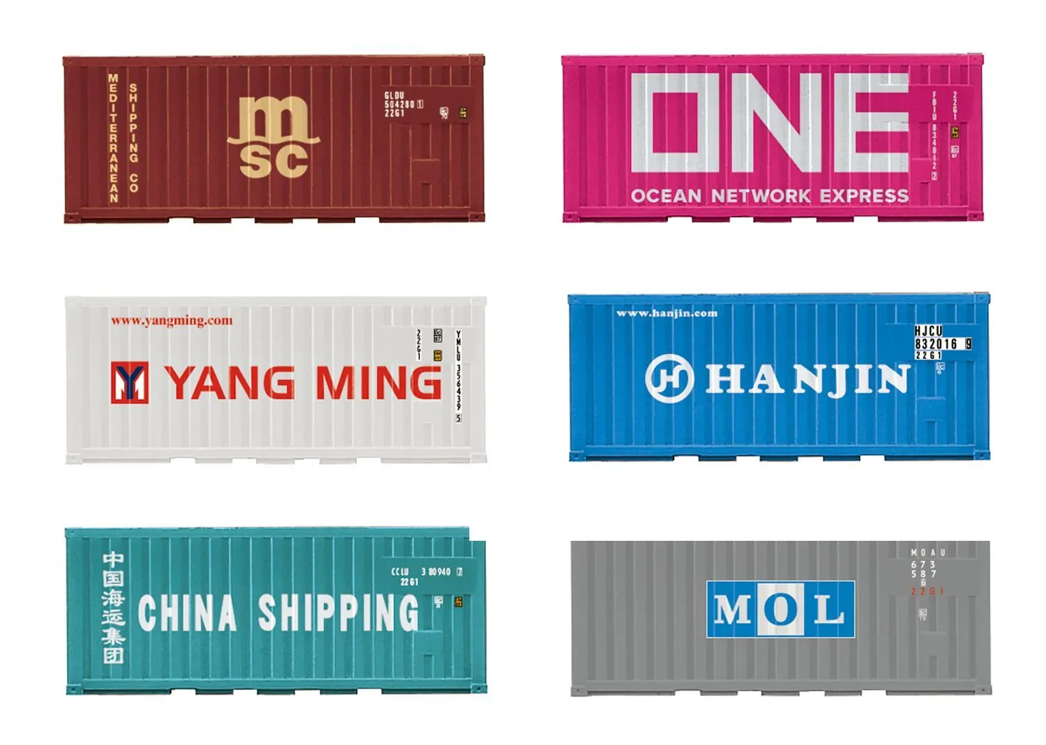Trix 66589 - Zubehör Container 40ft 6 Stück N 1:160