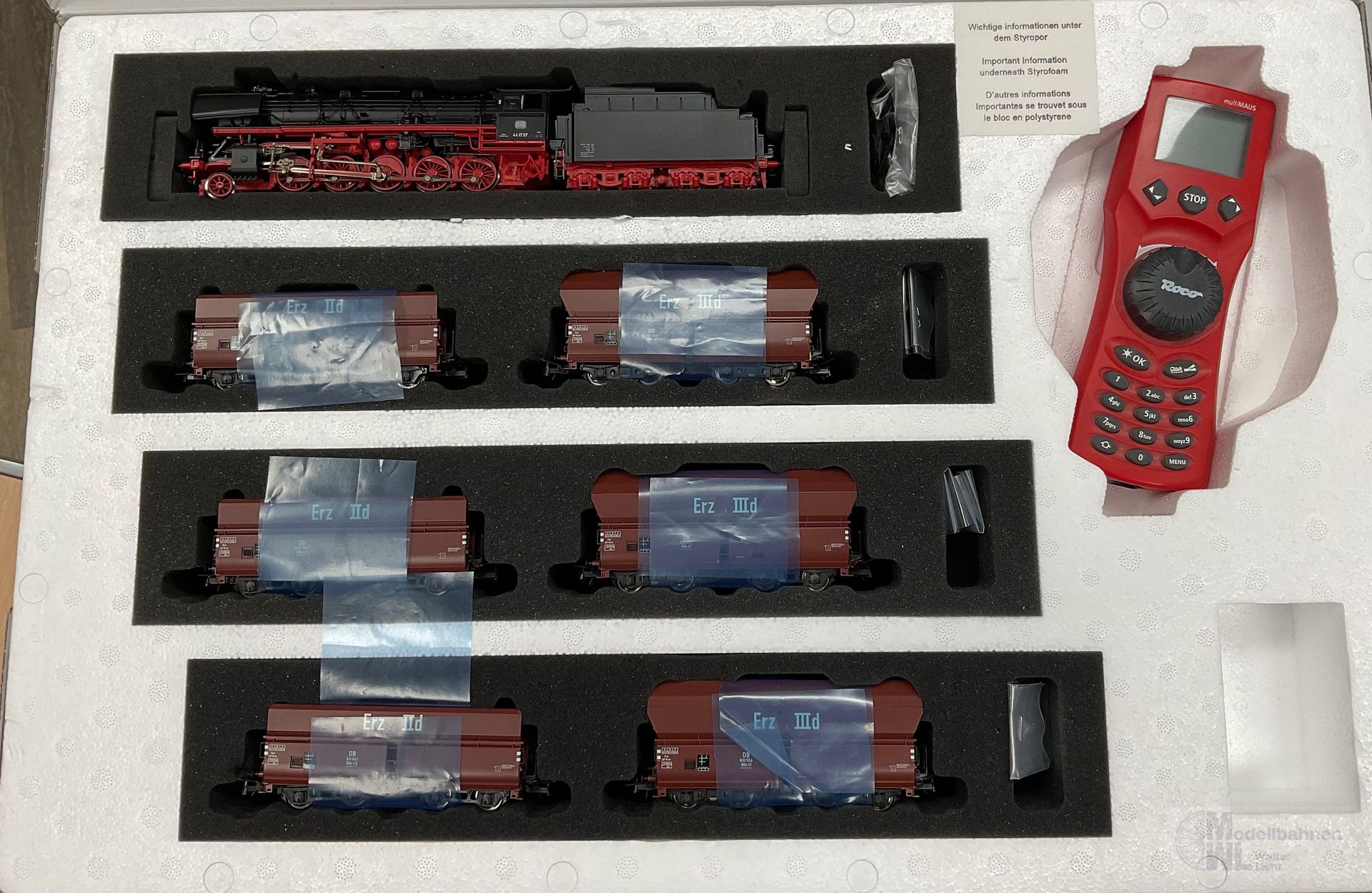 Roco 41300 - Roco - Startset Dampflok BR 44 und Erzzug Lokmaus H0/GL Digital