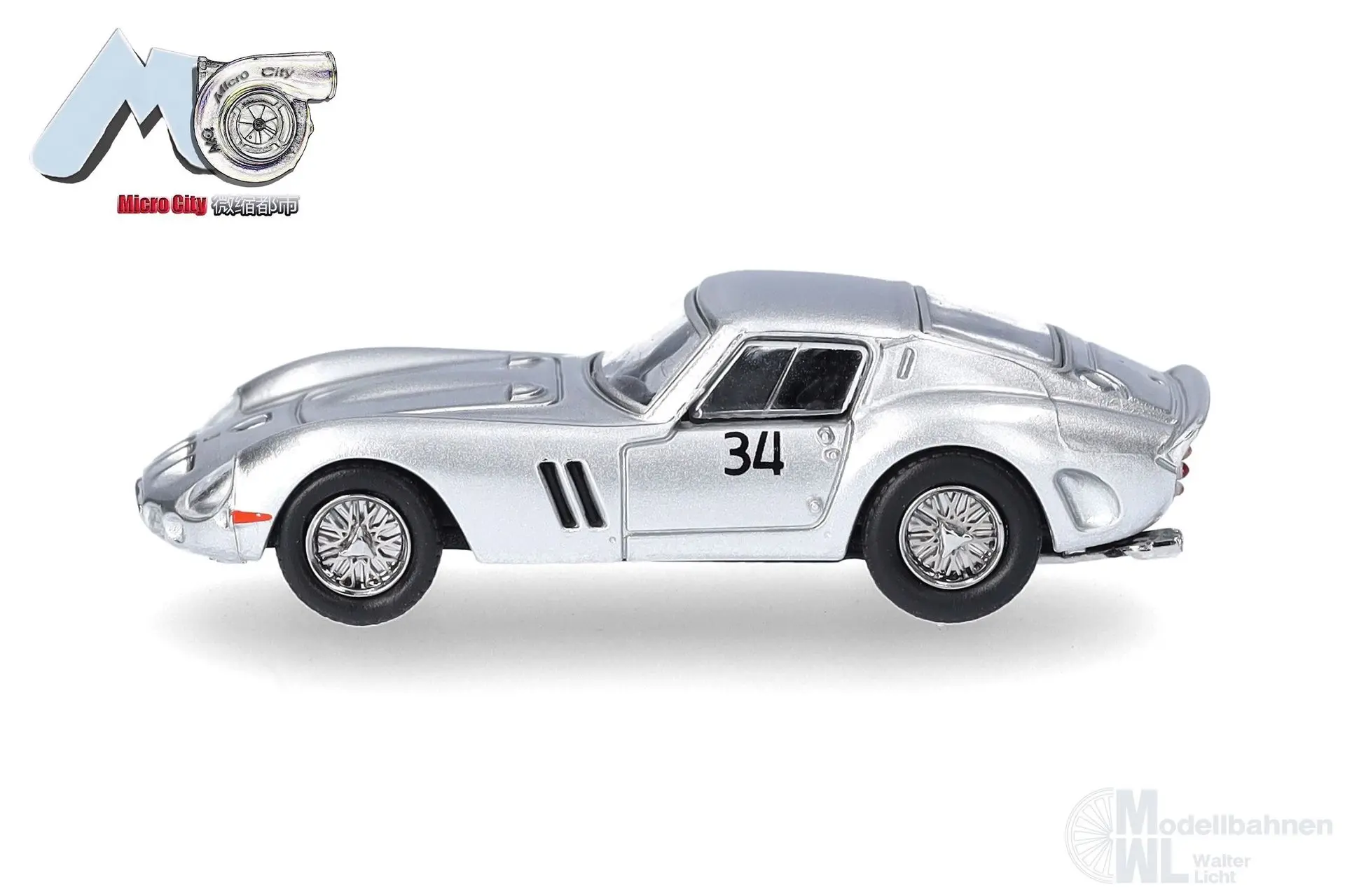 Herpa 87MC000060 - Ferrari 250 GTO 34, silber H0 1:87
