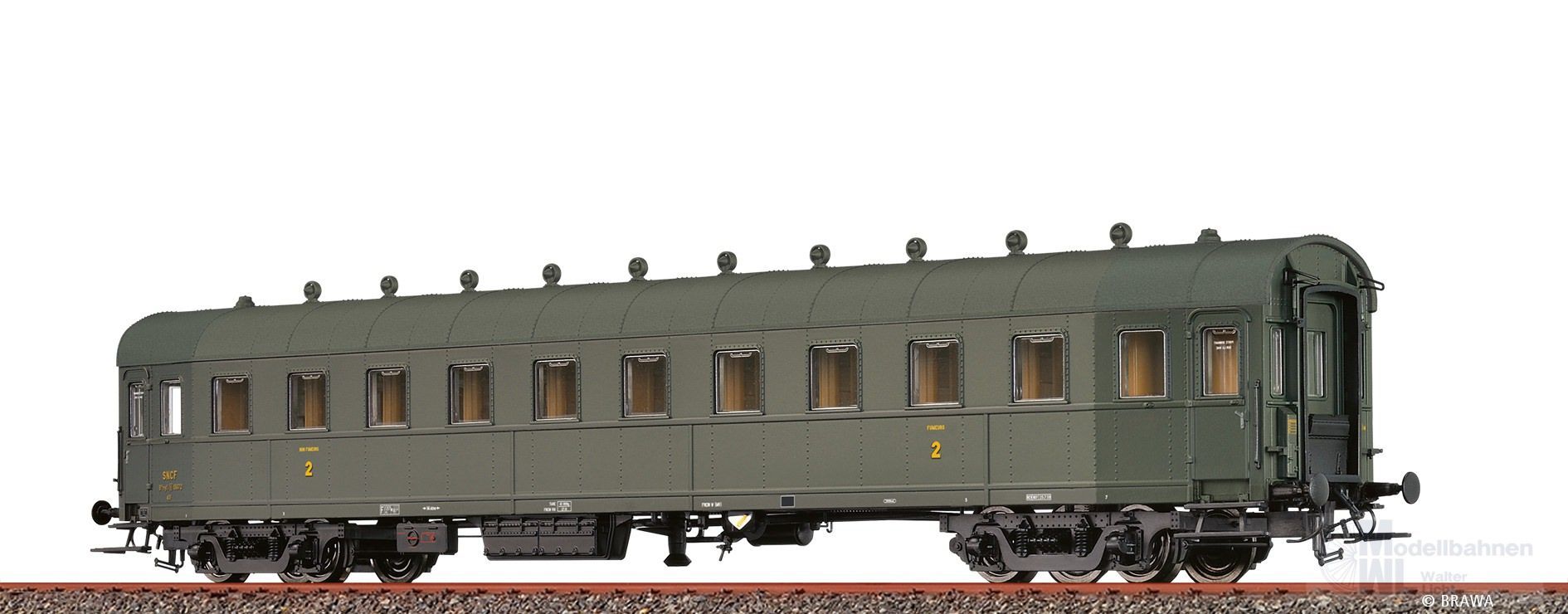 Brawa 45324 - Schnellzugwagen SNCF Ep.III 2.Kl. H0/GL Brawa 45324 - Schnellzugwagen SNCF Ep.III 2.Kl. H0/GL