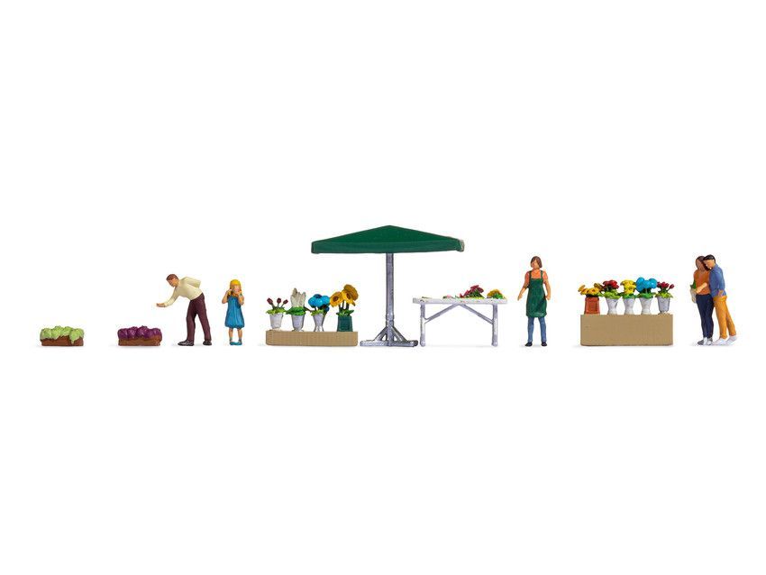 Noch 16227 - Figuren-Themenwelt Blumenstand H0 1:87 Noch 16227 - Figuren-Themenwelt Blumenstand H0 1:87