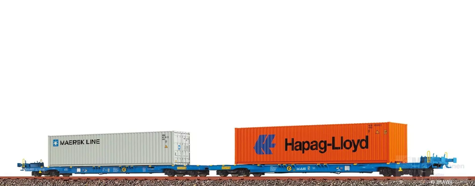 Brawa 48109 - Containertragwagen AAE Ep.VI Sffggmrrss36 H0/GL