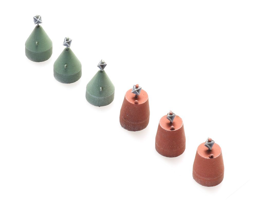 ARTITEC b.v. 316107 - Bojen Wasserlinie 6 Stück N 1:160 ARTITEC b.v. 316107 - Bojen Wasserlinie 6 Stück N 1:160