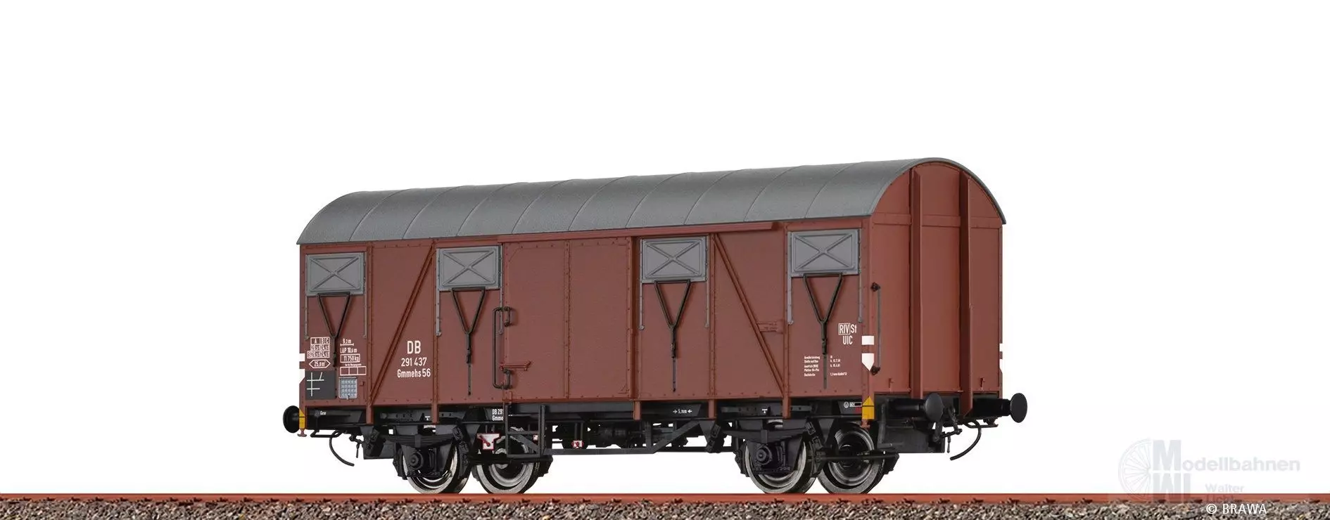 Brawa 50149 - Güterwagen ged. DB Ep.III Gmmehs56 H0/GL