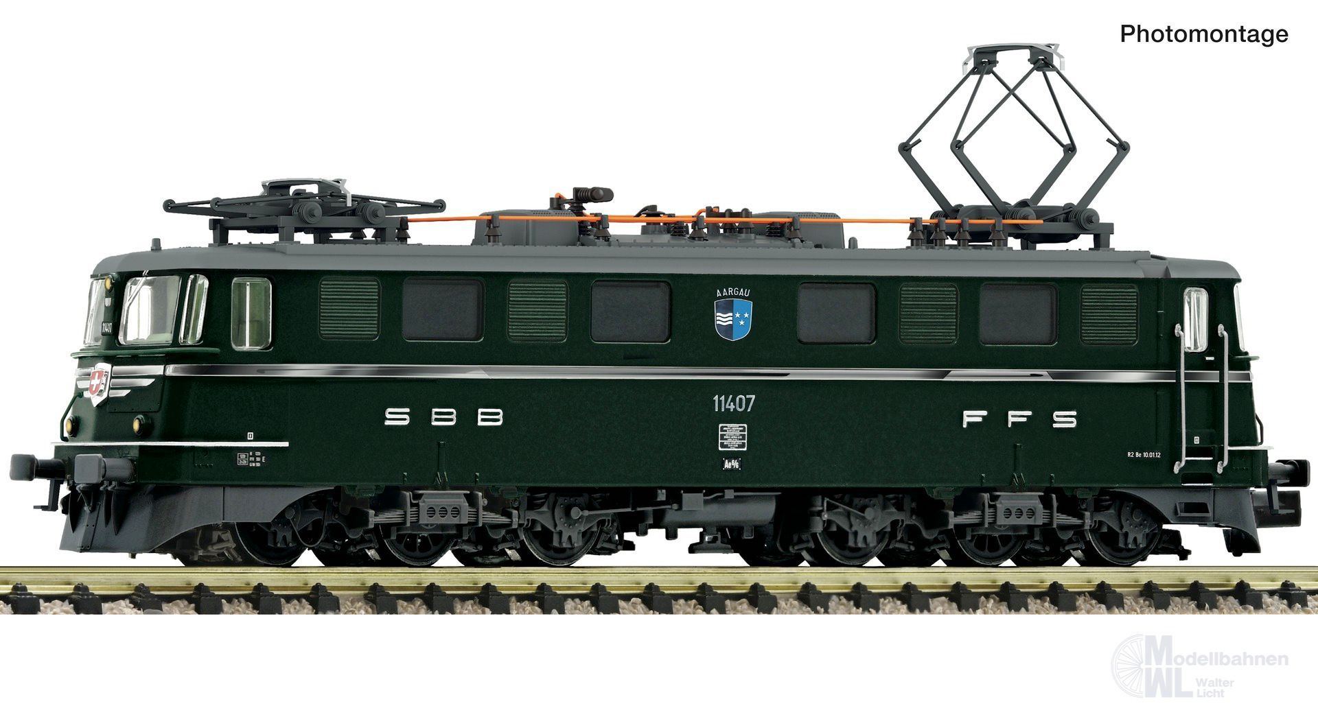 Fleischmann 7570037 - E-Lok Ae 6/6 11407 SBB Ep.V Wappen Aargau N 1:160 Sound