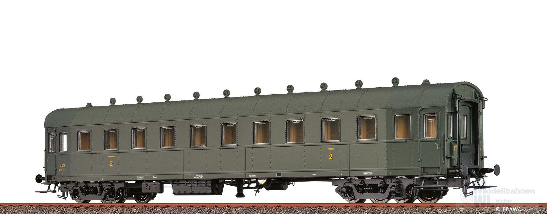 Brawa 45323 - Schnellzugwagen SNCF Ep.III 2.Kl. H0/GL Brawa 45323 - Schnellzugwagen SNCF Ep.III 2.Kl. H0/GL