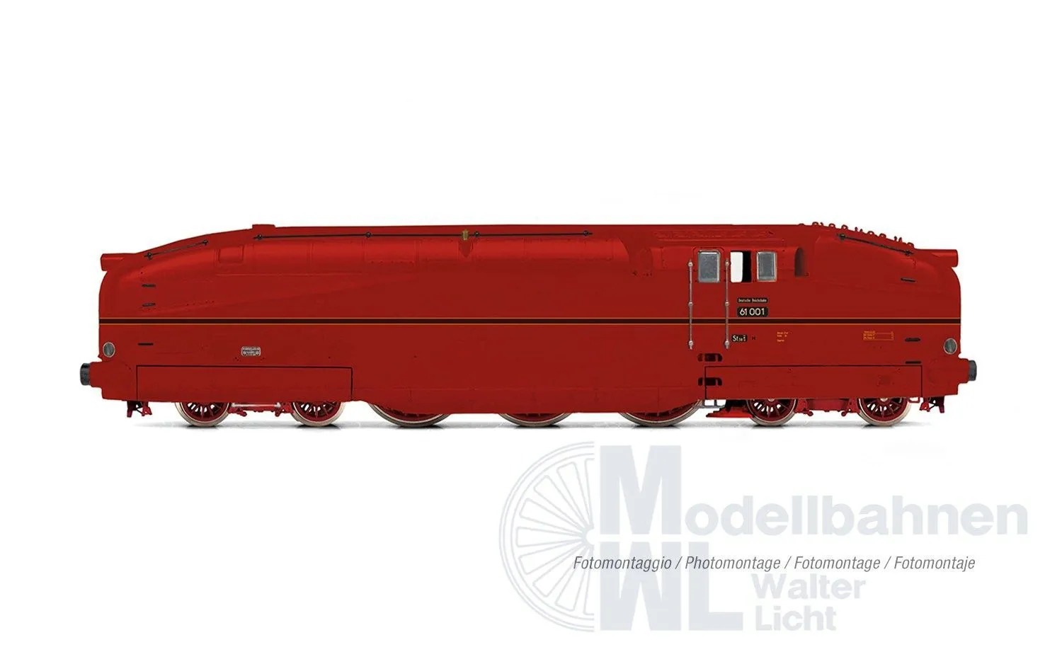 Rivarossi 2954 - Dampflok BR 61 001 DRG Ep.II rot H0/GL