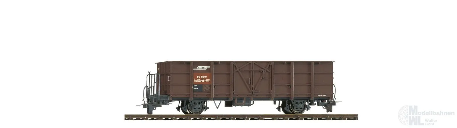 Bemo 2255116 - Hochbordwagen RhB Ep.IV/V Fb 8506 braun H0m