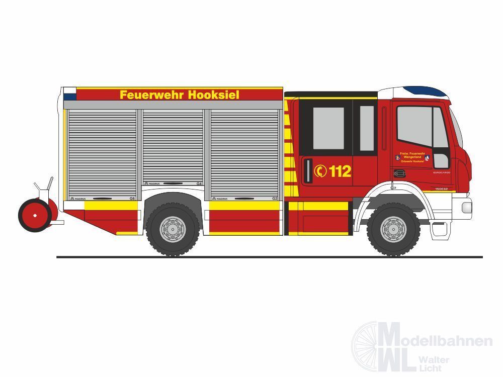Rietze 68163 - Magirus HLF Team Cab FW Hooksiel H0 1:87