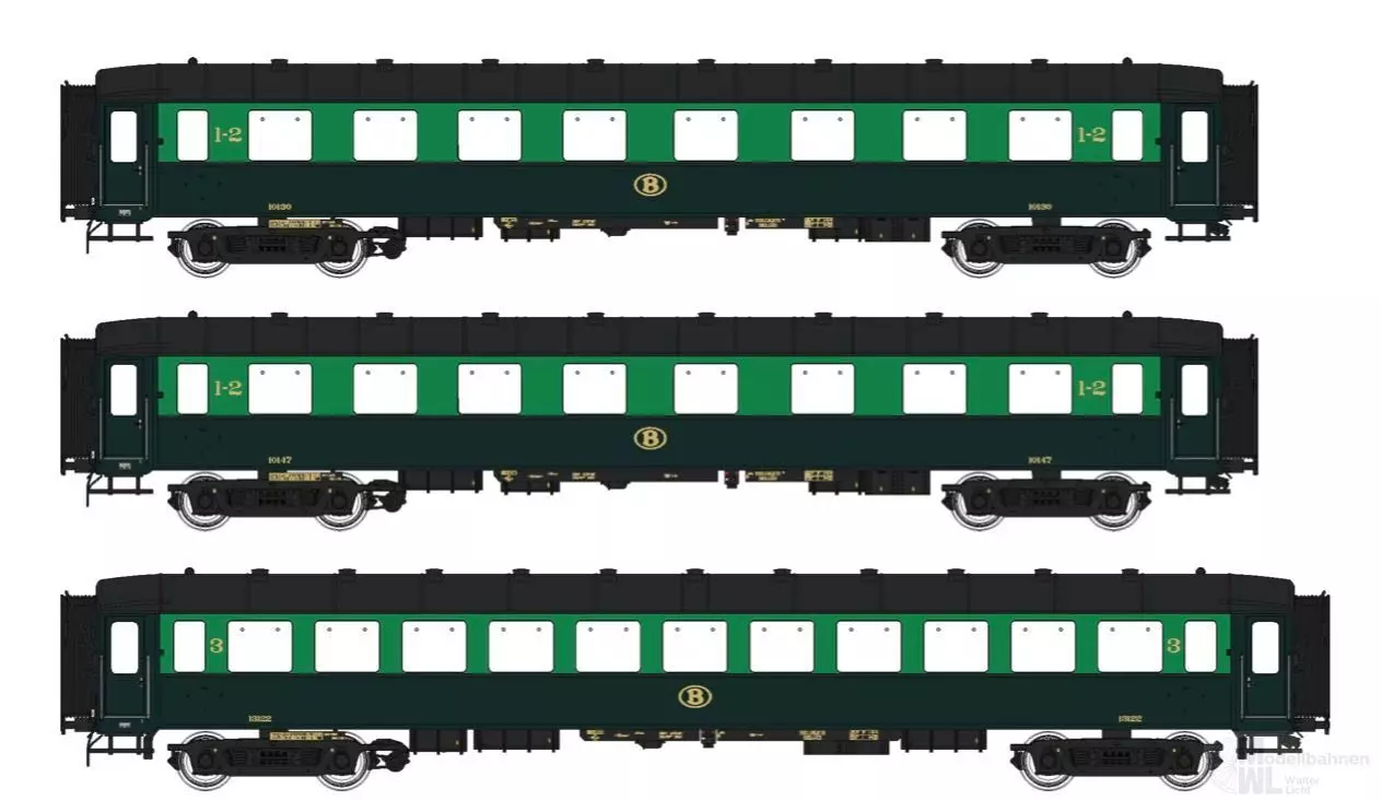 LS Models 42107 - Personenwagen Set SNCB Ep.III I2 AB+AB+C 3.tlg. H0/GL