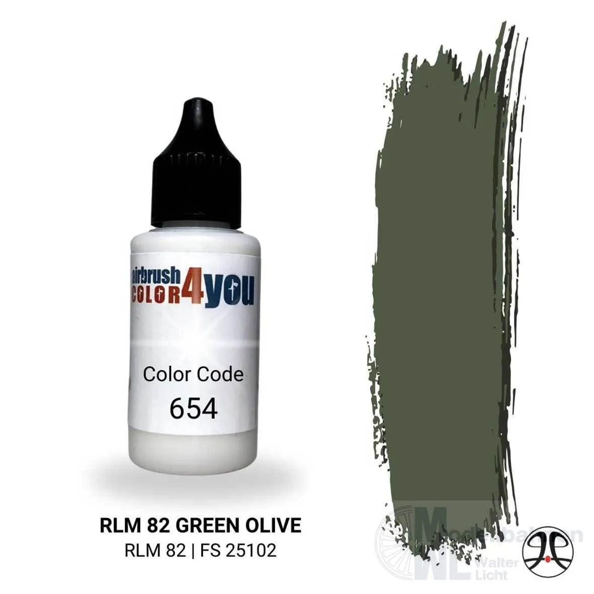 Busch 961000654 - Acrylfarbe RLM Olivgrün 30ml