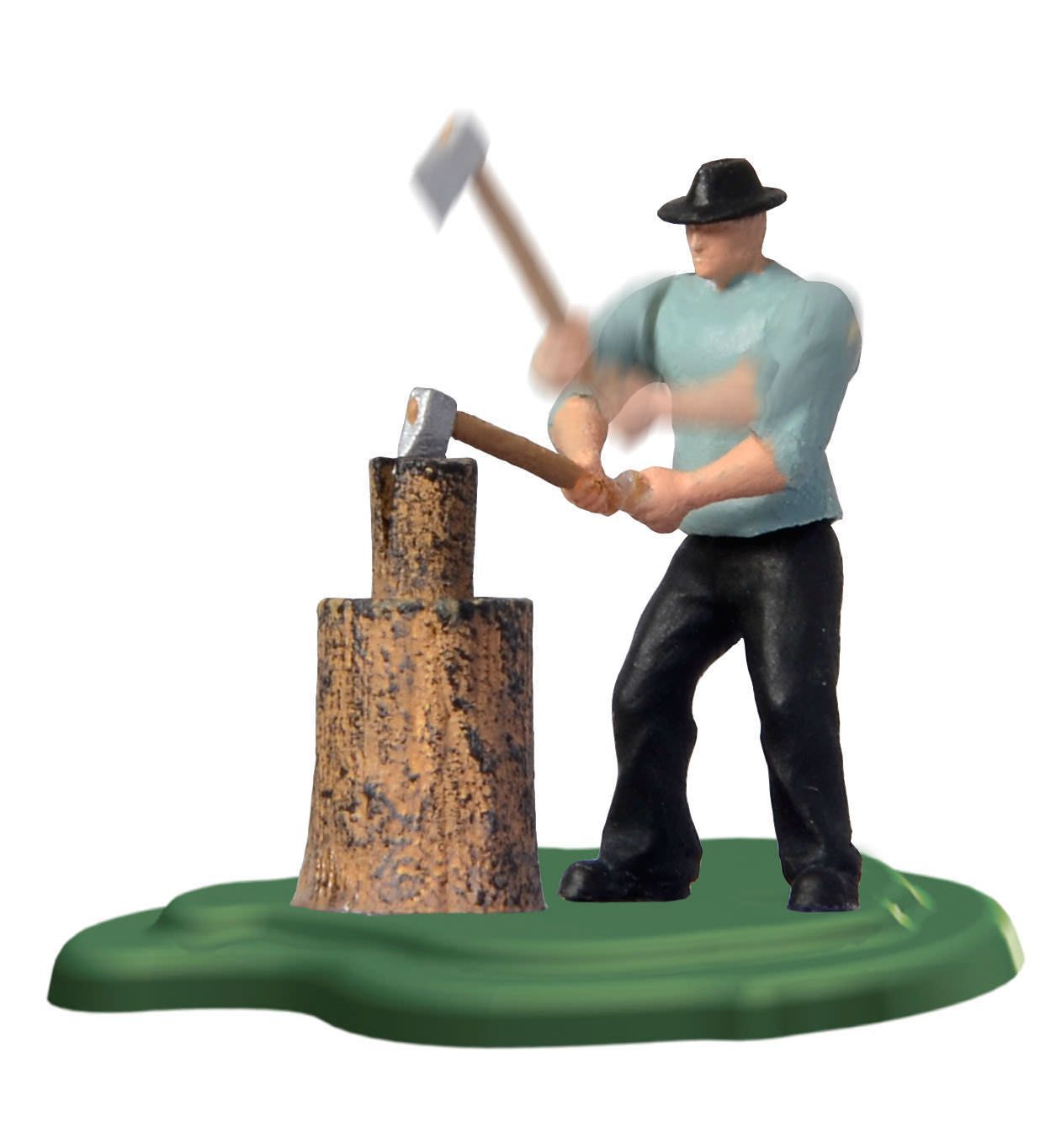 Viessmann 1515 - Holzhacker mit Axt und Hauklotz bewegt H0 1:87