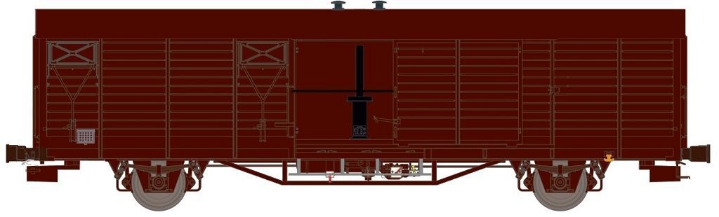 EX20745-1 Exact Train 20745 - Mannschaftswagen DR Ep.IV/V Hbqs-z 2312 H0/GL