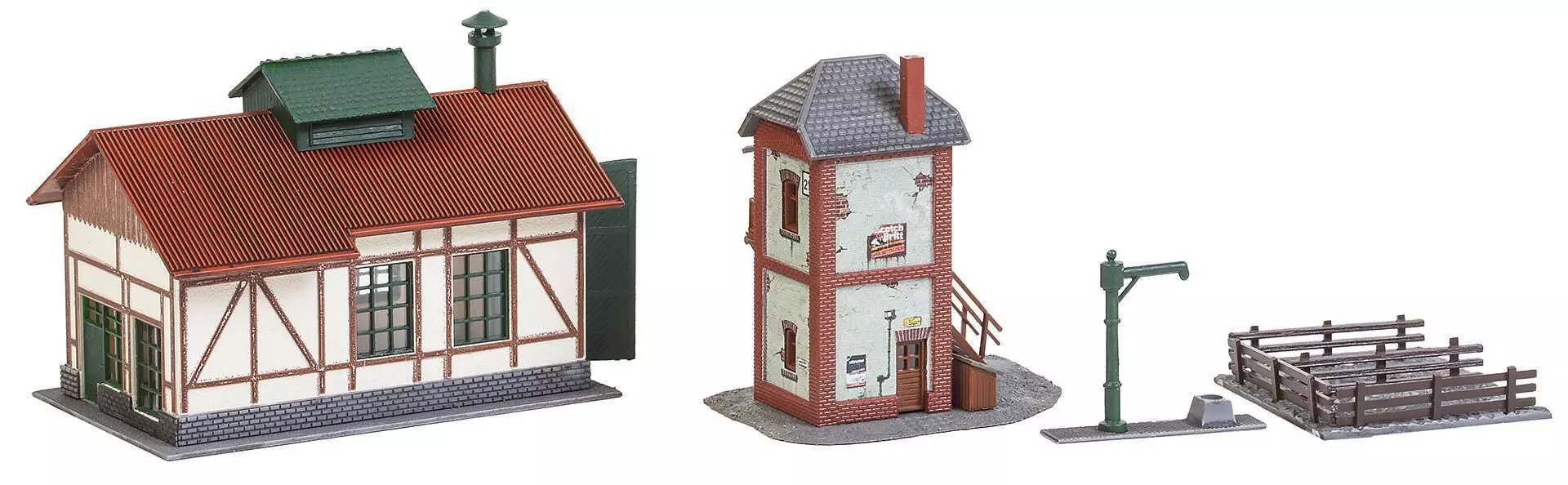 Faller 222108 - Set Nebenbahnlokschuppen mit N 1:160
