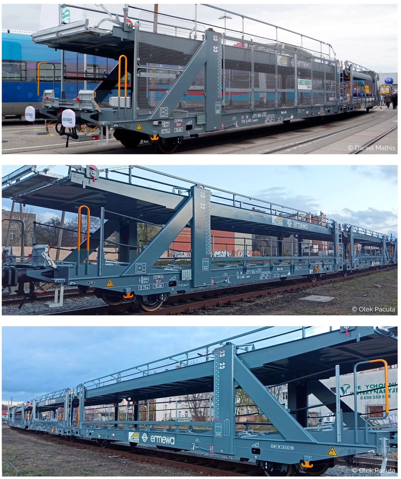 Sudexpress S356005 - Autotransportwagen Set Ermewa Ep.VI 3.tlg. Laaers H0/GL