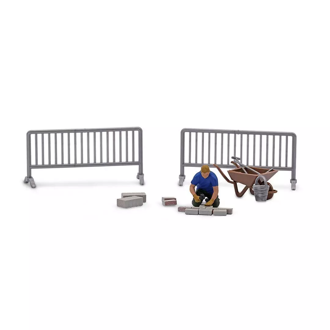 Busch 79877 - A-Set: Pflastersteine verlege H0 1:87