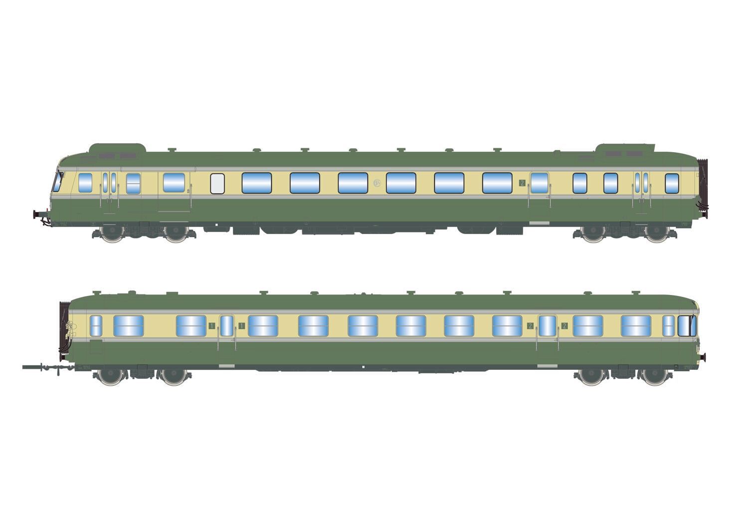 Jouef 2420S - Triebzug RGP II X 7714 SNCF Ep.III/IV 2.tlg. H0/GL Sound