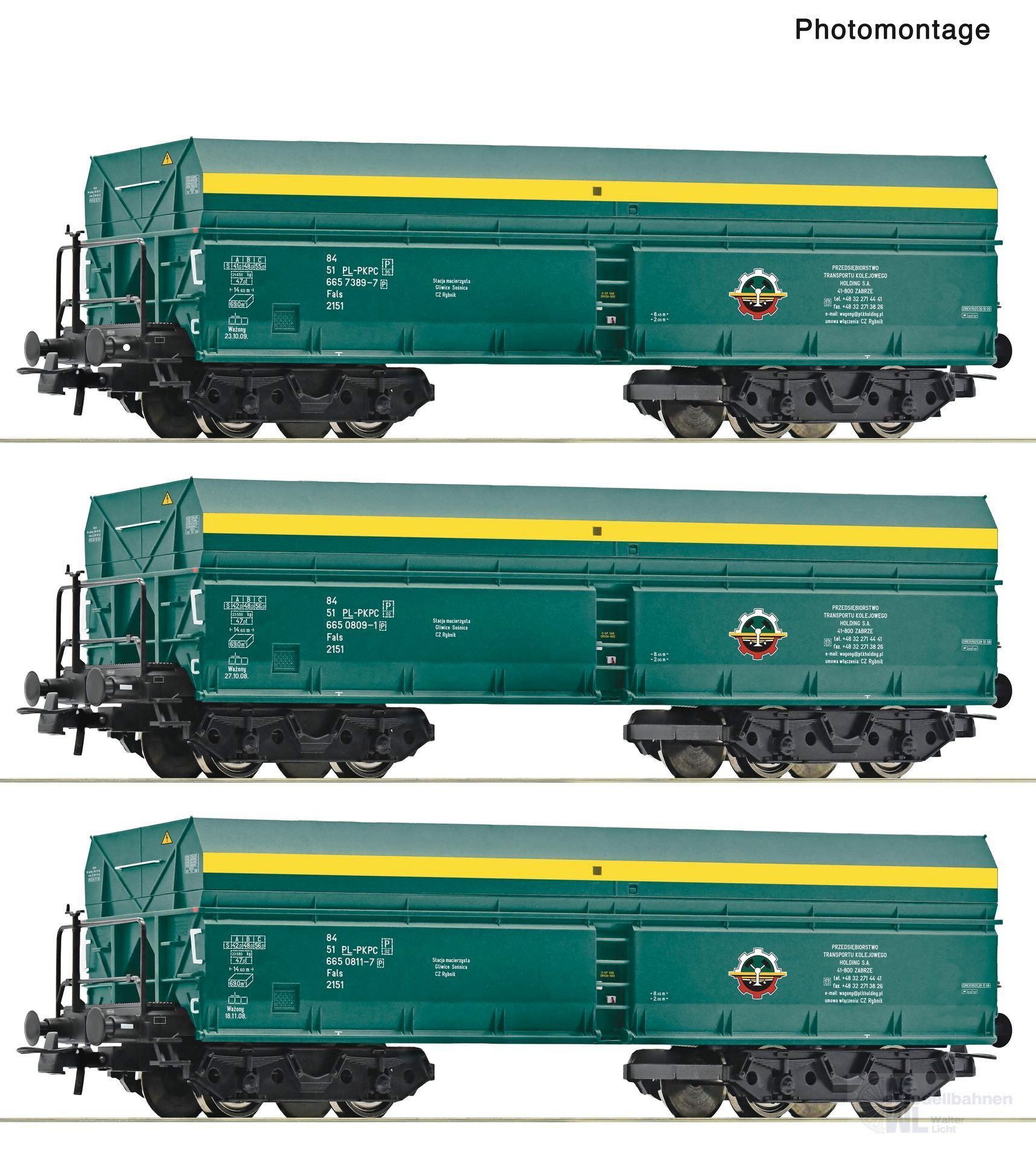 Roco 6600195 - Selbstentladewagen Set PTKiGK Ep.V/VI Fads 3.tlg. H0/GL Roco 6600195 - Selbstentladewagen Set PTKiGK Ep.V/VI Fads 3.tlg. H0/GL