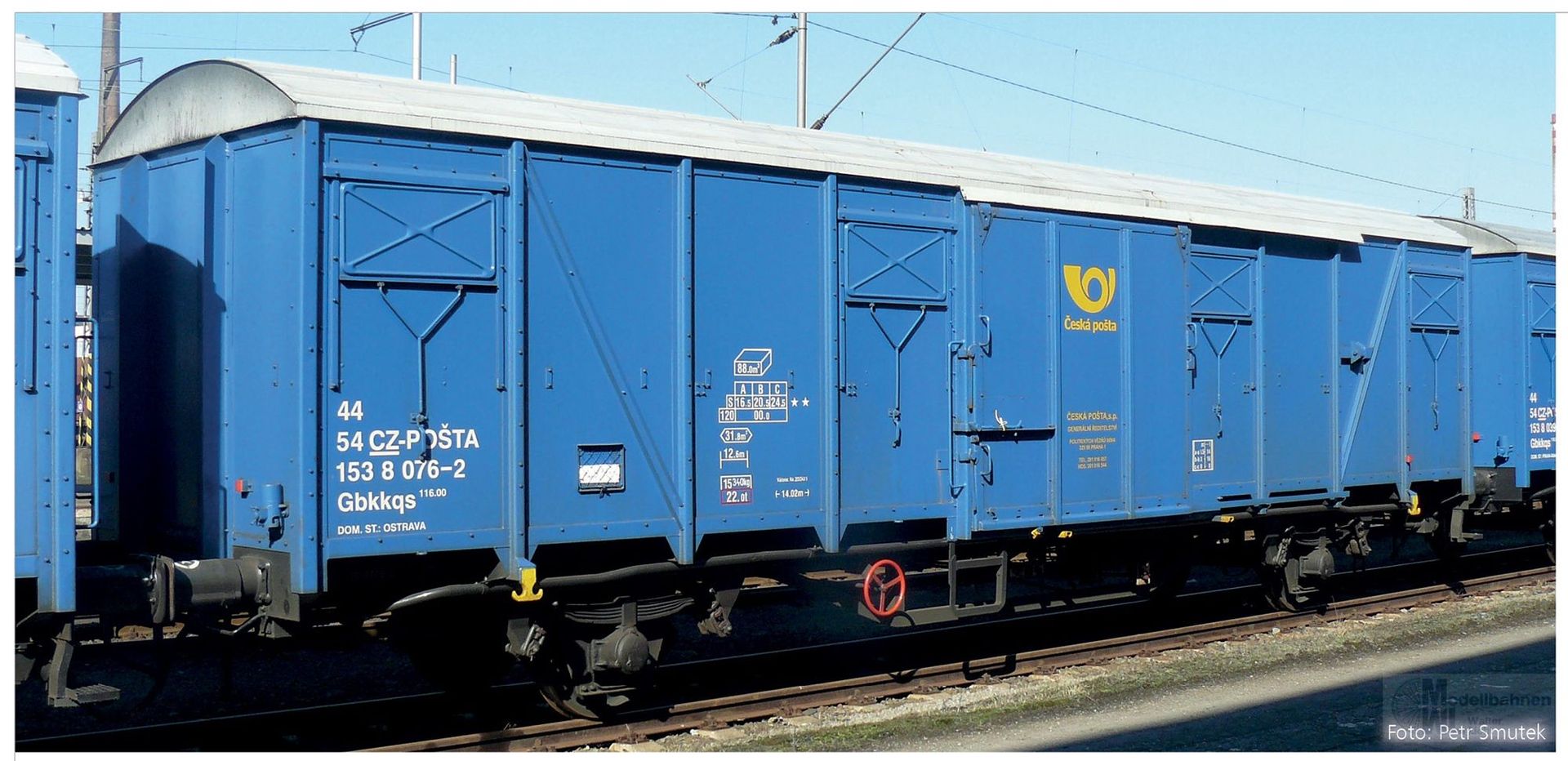 Tillig 77095 - Güterwagen ged. Ceska Posta Ep.VI Gbkkqs 116.0 H0/GL