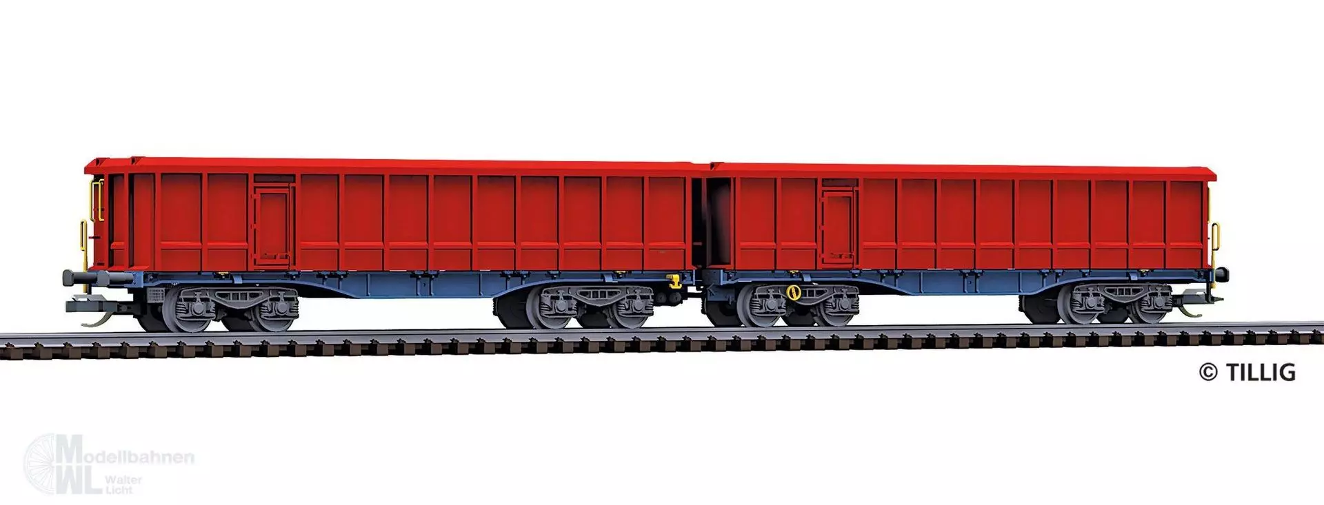 Tillig 15081 - Doppeltragwagen InnoWaggon VTG Ep.VI ScrapTainer TT 1:120