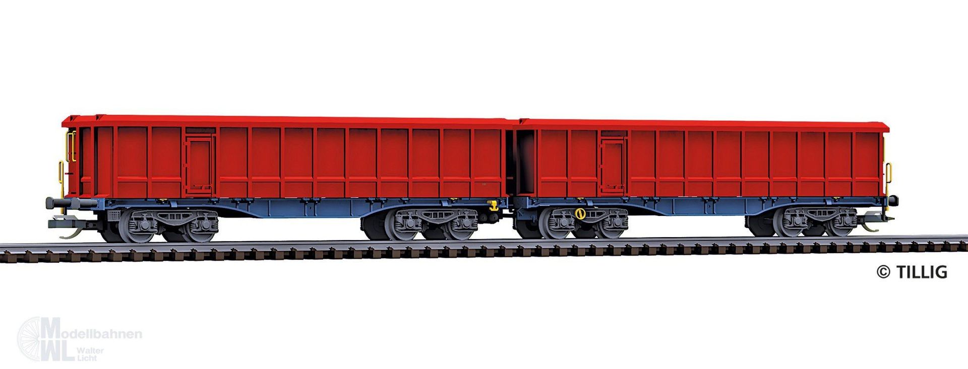 Tillig 15081 - Doppeltragwagen InnoWaggon VTG Ep.VI ScrapTainer TT 1:120