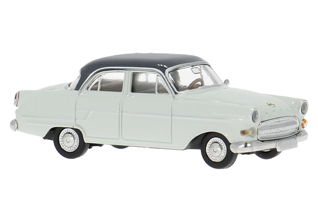 Brekina 20889 - Opel Kapitän´56 in hellgrau/schwarz H0 1:87