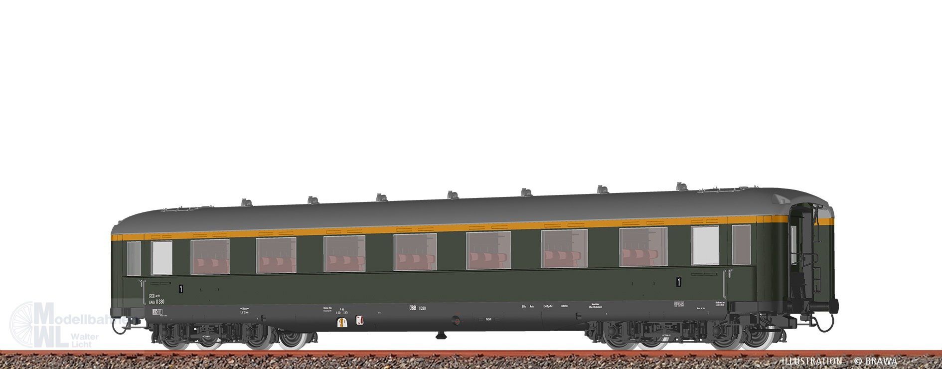 Brawa 51102 - Schürzenwagen ÖBB Ep.III A4üh 11 330 H0/GL BASIC