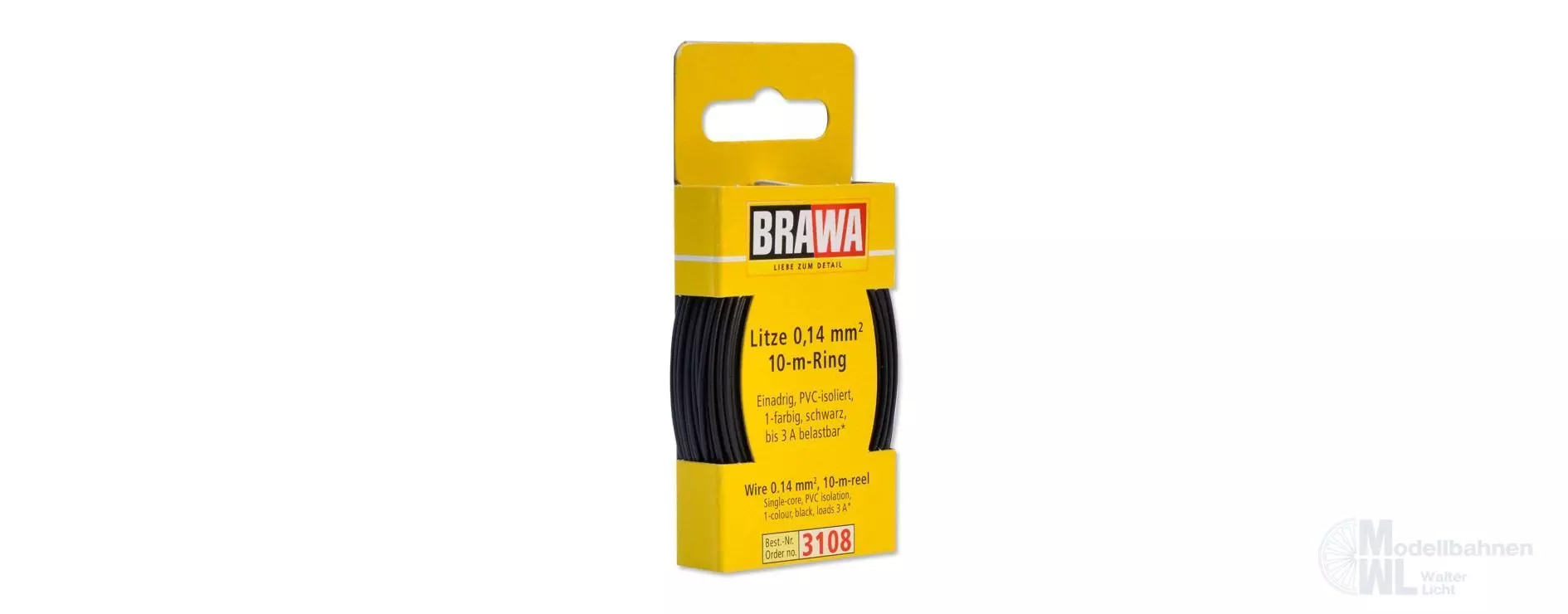 Brawa 3108 - Litze schwarz 10 Meter