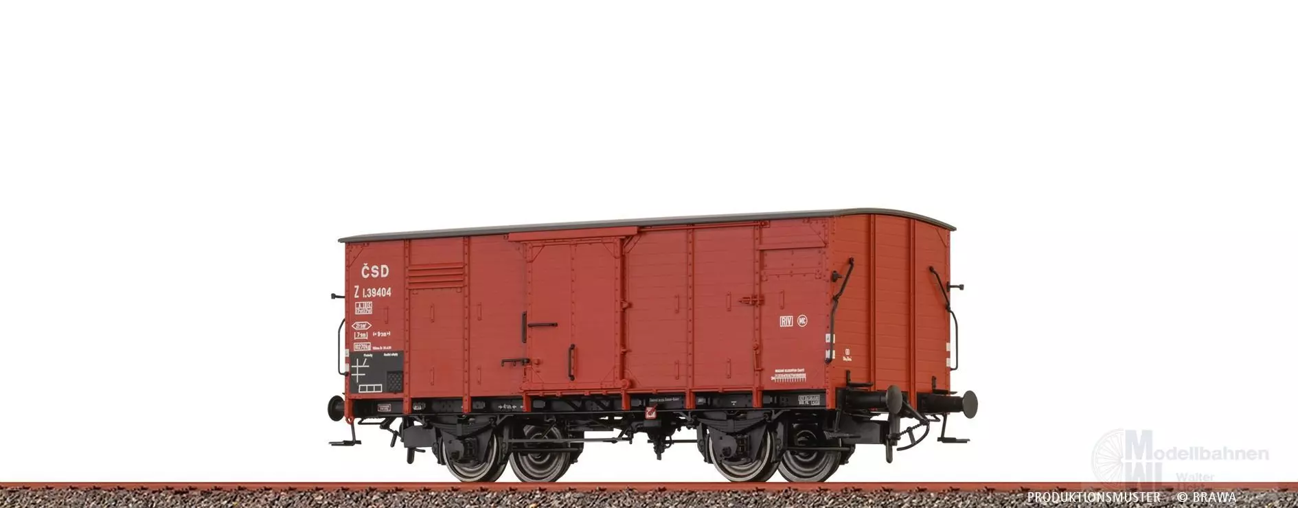 Brawa 51252 - Güterwagen ged. CSD Ep.III 1.39404 H0/GL