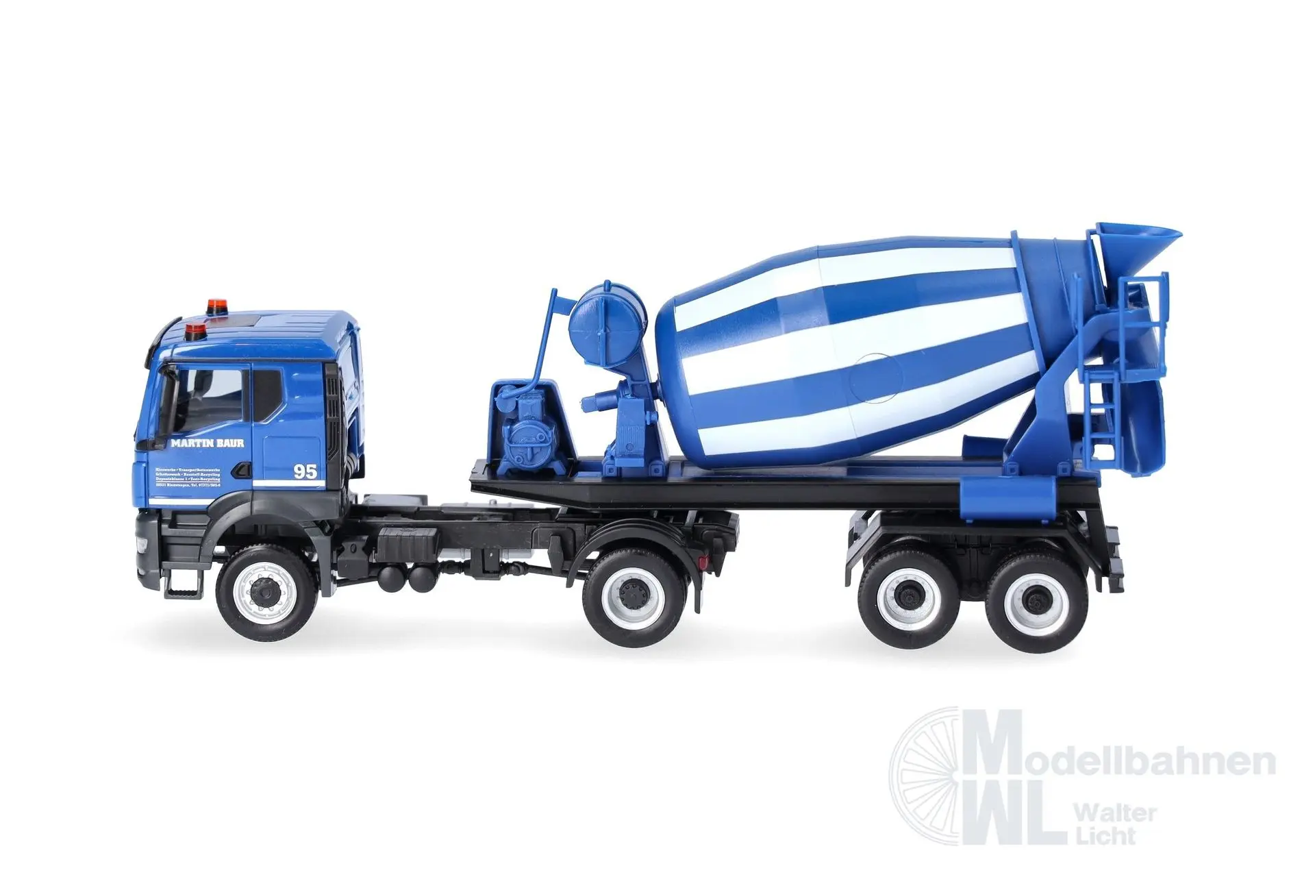 Herpa 320375 - MAN TGS TN Betonmischer-Sattelzug Baur Binzwangen H0 1:87