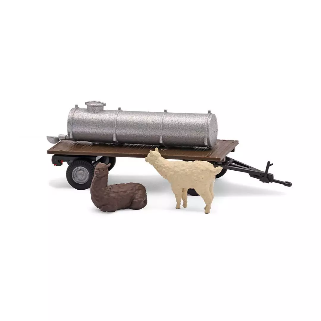 Busch 79862 - A-Set: Alpakas m.Wasserfass H H0 1:87