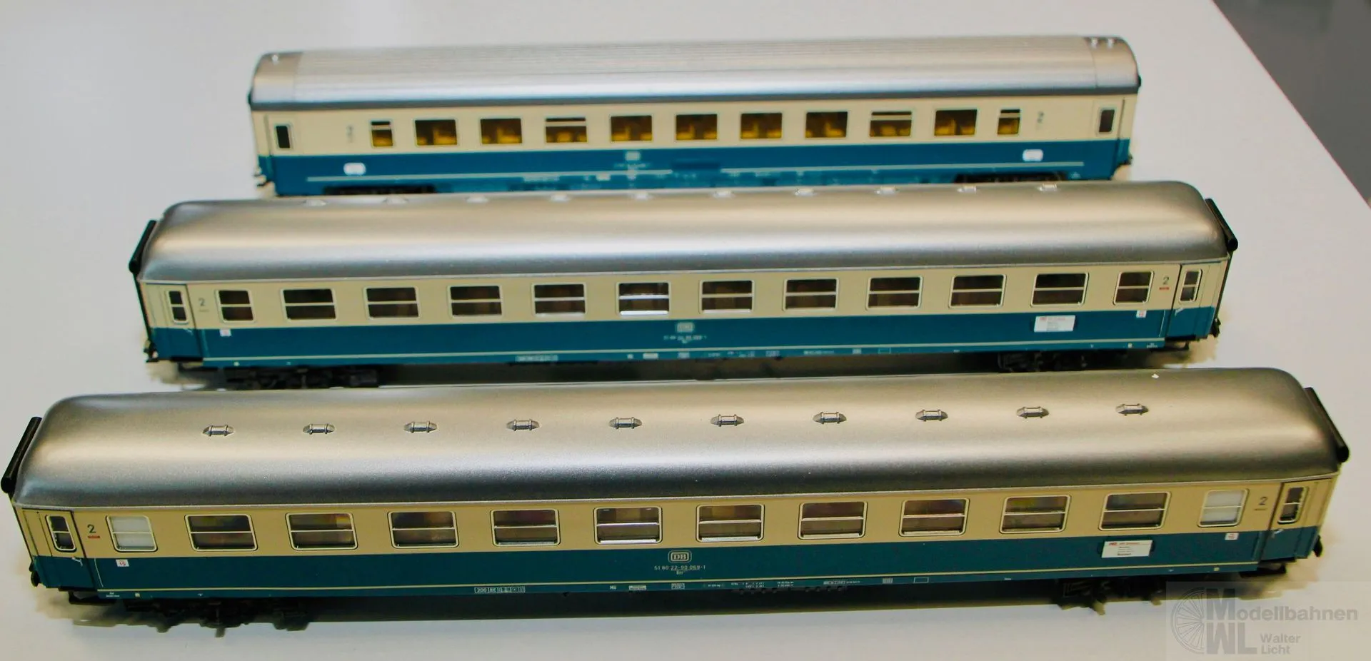 Märklin 42994 - MÄRKLIN - Personenwagen Set DB Ep.IV Südwind 3.tlg. H0/WS