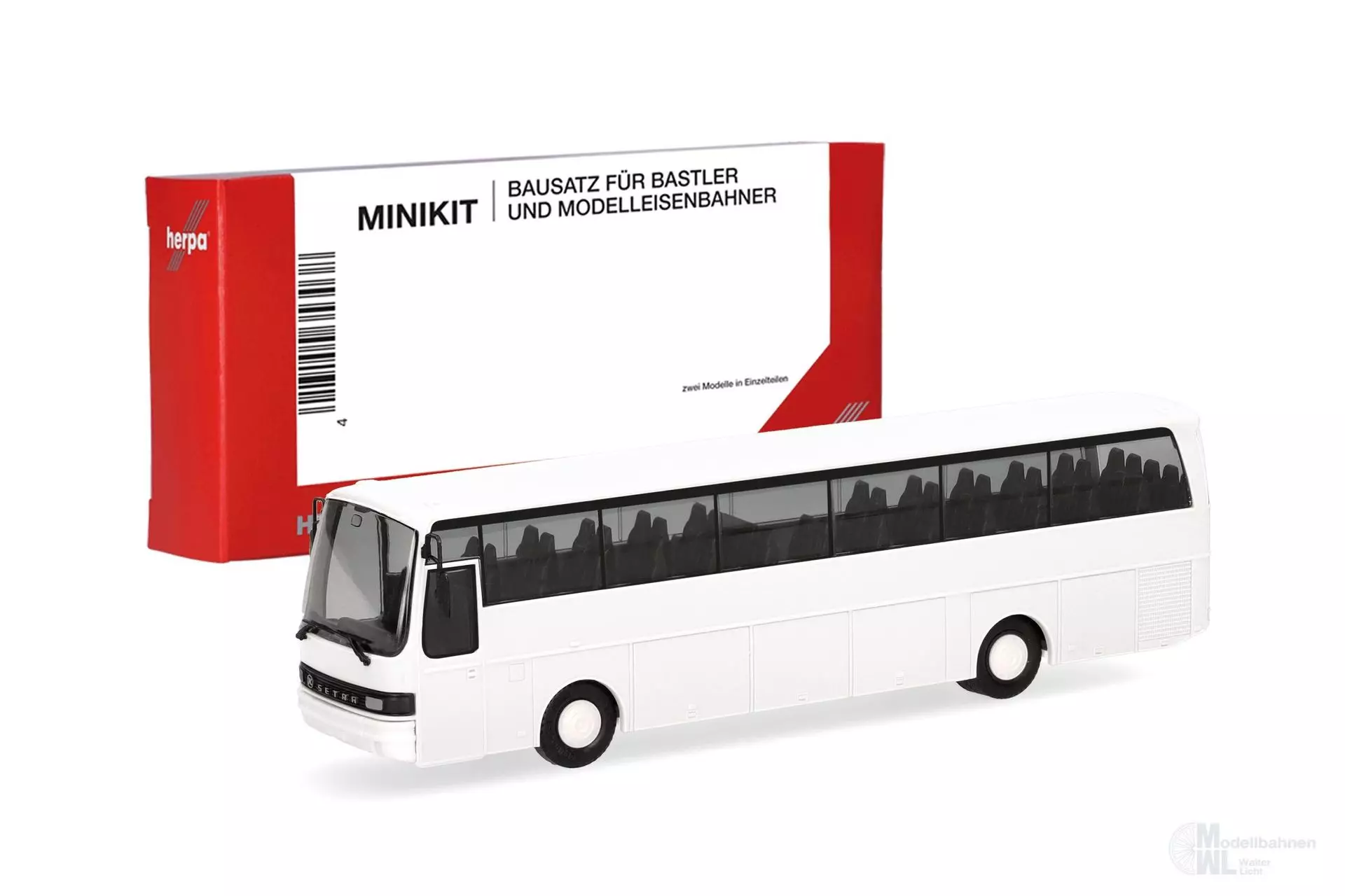 Herpa 014311 - MiKi Setra 215 HD weiß 1 Stück H0 1:87