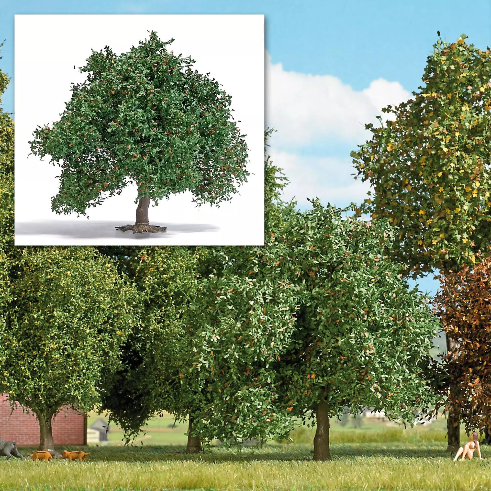 Busch 3663 - Eiche 95 mm, Herbst H0 1:87