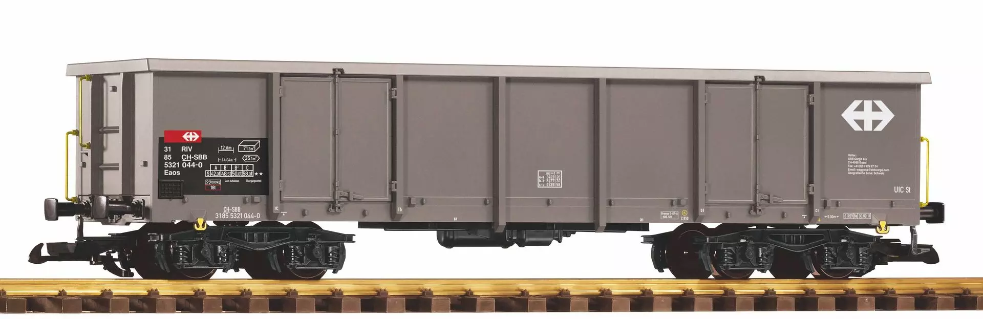 Piko 37010 - Güterwagen offen SBB Ep.VI Eaos grau SPUR G 1:22,5