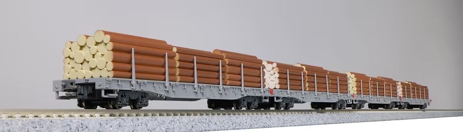 Kato 10-1891 - Flachwagen Set RhB Ep.V/VI beladen mit Holz 4.tlg. N 1:160