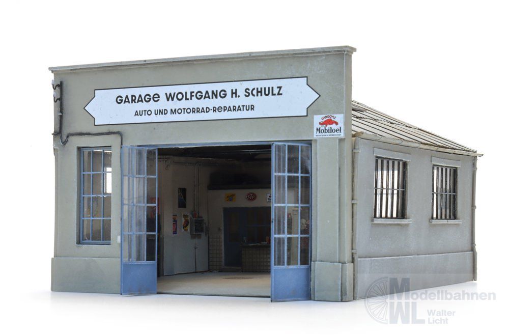 ARTITEC b.v. 10.477 - Deutsche Garage mit Innenausstattung H0 1:87 BAUSATZ
