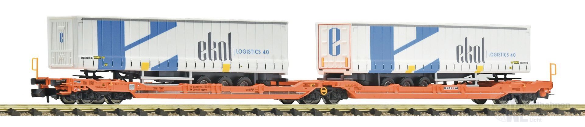 Fleischmann 6660104 - Doppeltaschen-Gelenkwagen WASCOSA Ep.VI Auflieger ekol N 1:160