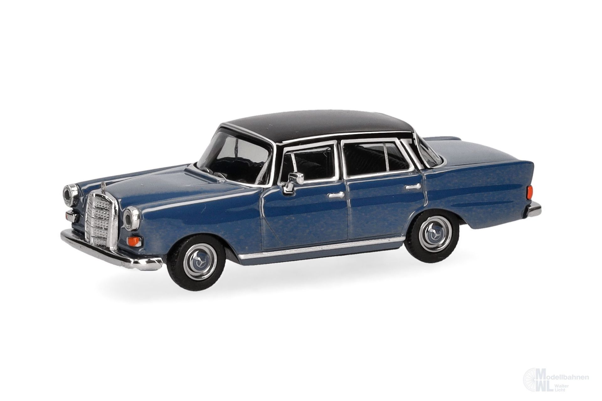 Herpa 430739-004 - Mercedess-Benz 200 Heckflosse blau/schwarz H0 1:87