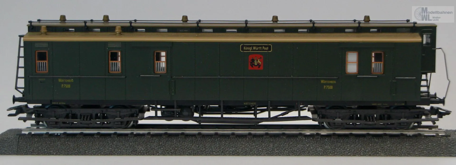 Märklin 4229 - MÄRKLIN - Postwagen Post 4 Königlich Württembergische Post Ep.I H0/WS