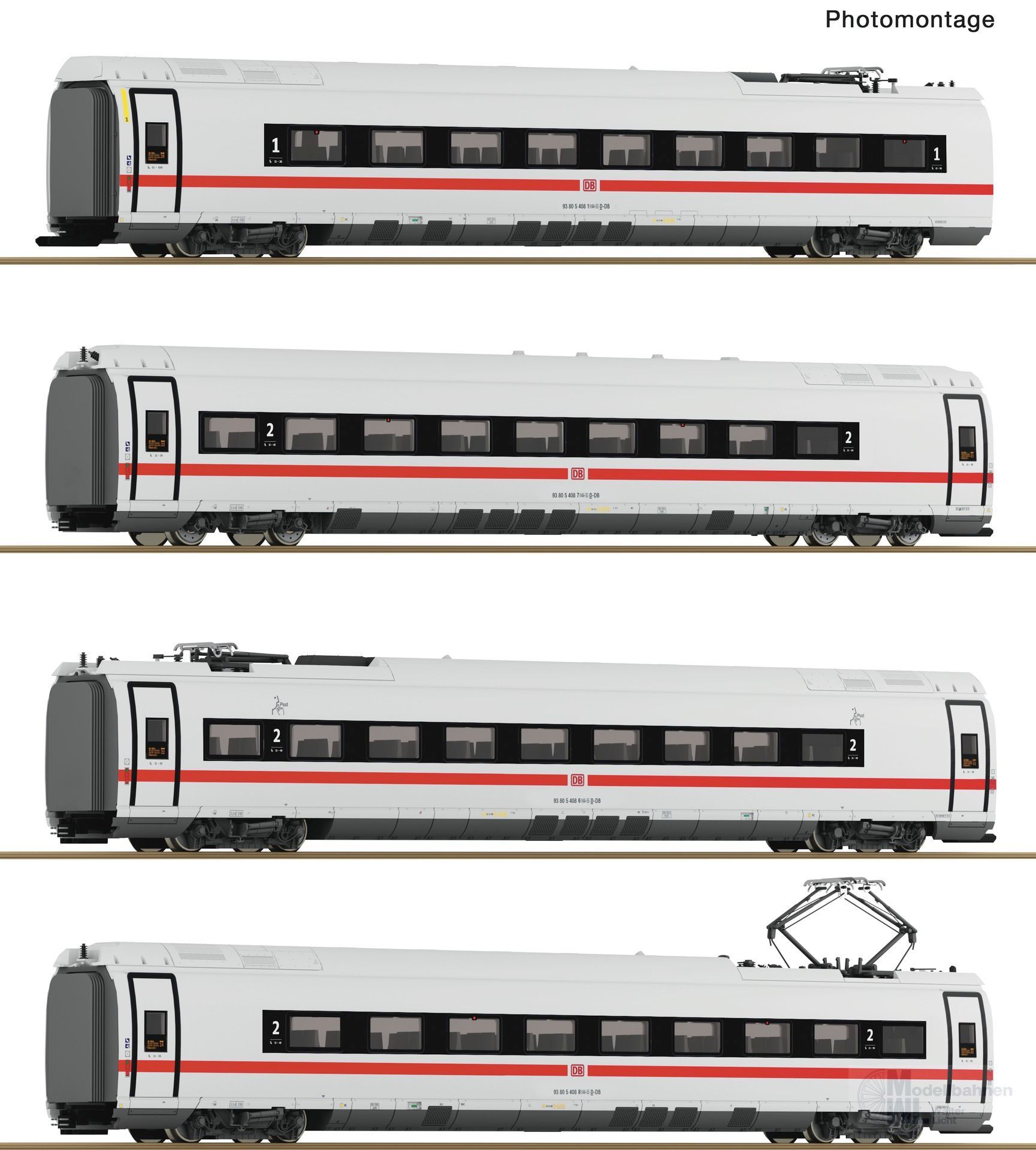 Roco 7720018 - Ergänzungswagen-Set ICE3neo DB Ep.VI 4.tlg. H0/WS