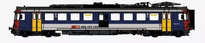 LS Models 17557S - Triebwagen RBe 4/4 SBB Ep.V NPZ grau/blau H0/WS Sound