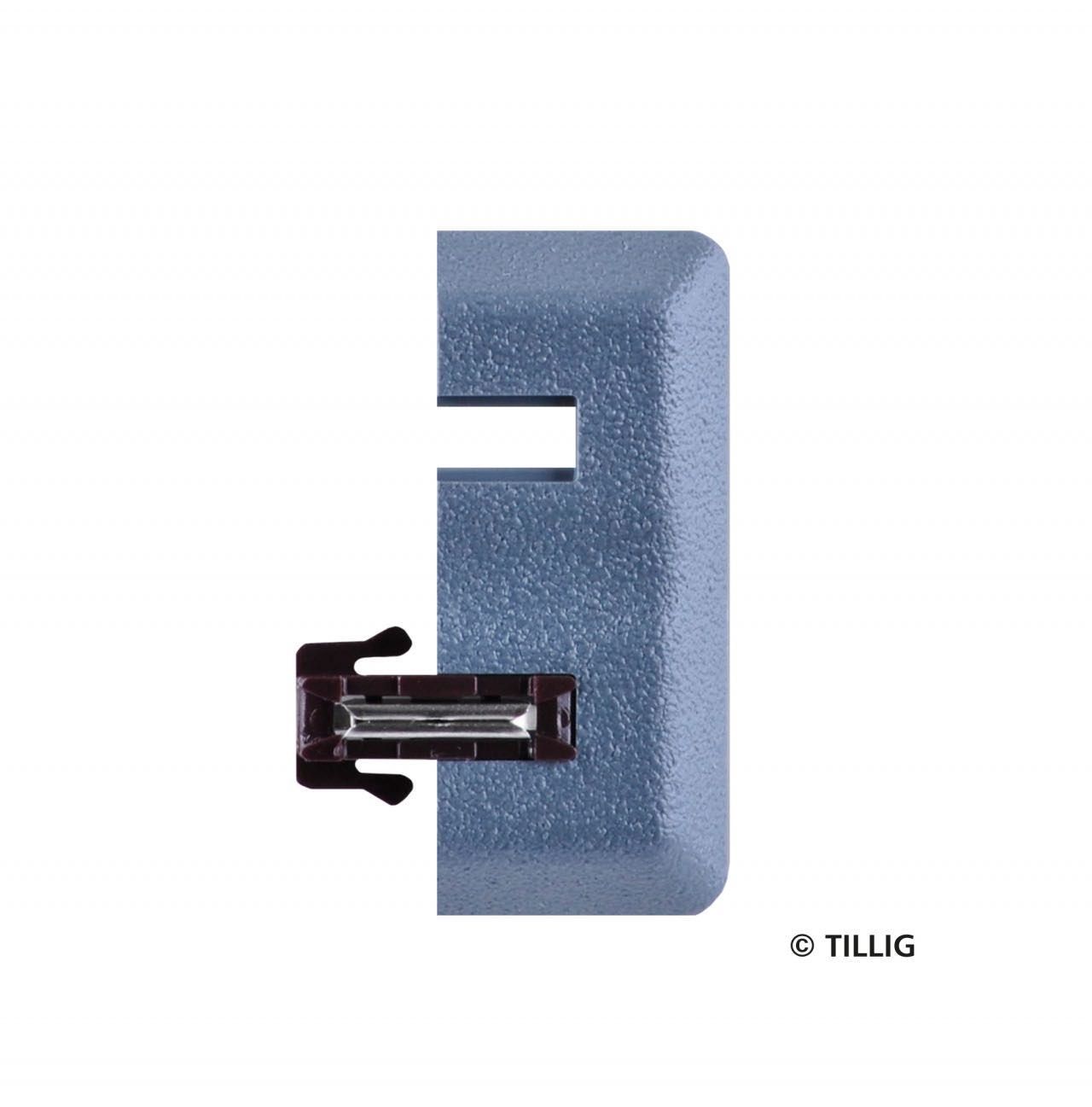 Tillig 83963 - Bettungsgleis-Schotterabschluß 4 Stück braun TT 1:120